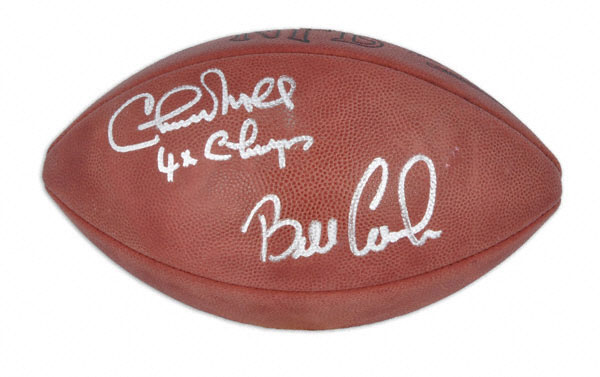 BILL COWHER AND CHUCK NOLL SIGNED BALL